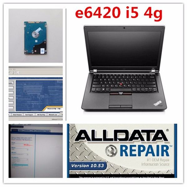 All Data Car Truck Report Software Pro Tool Repaie Alldata 10.53 ATSG Transmission Бесплатная установленная ноутбук для Dell E6420 I5 CPU CPU HDD 1TB Диагностический компьютер с жестким драйвером.