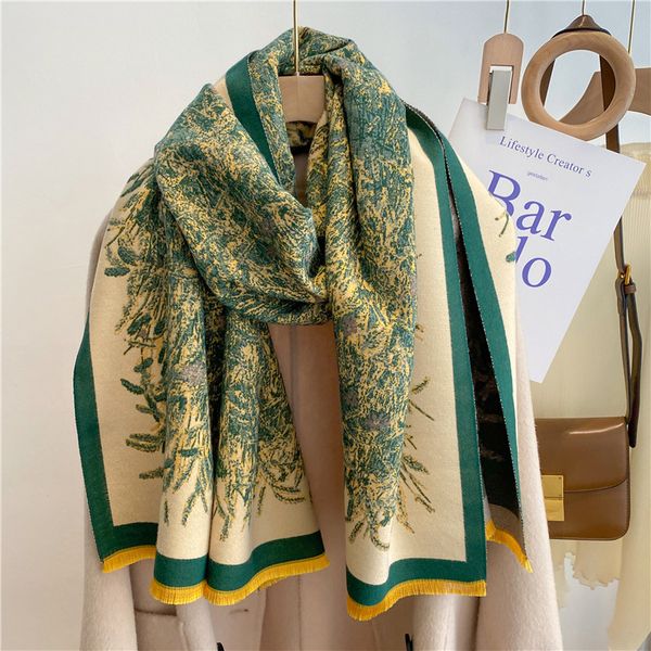 

cashmere shawl autumn and winter scarf long warm bib air conditioning room wholesale, Blue;gray