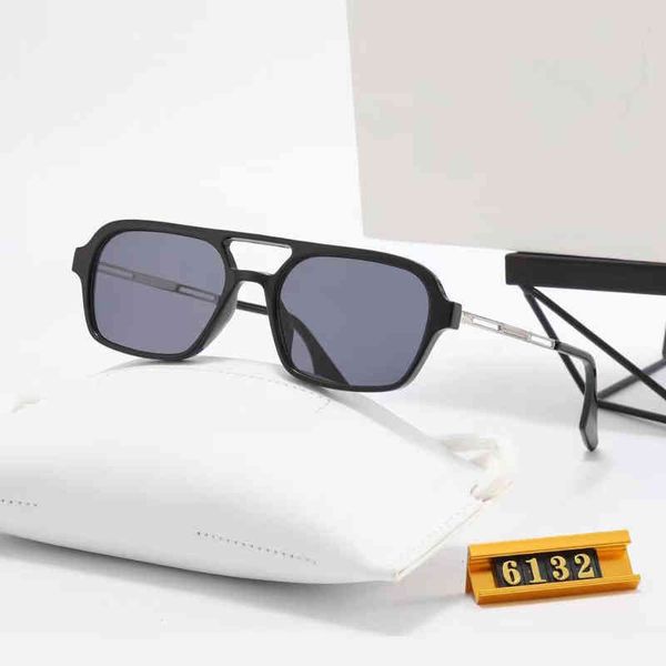 

overseas 2022 new sunglass women's street sunglass travel fashion glass 6132, White;black