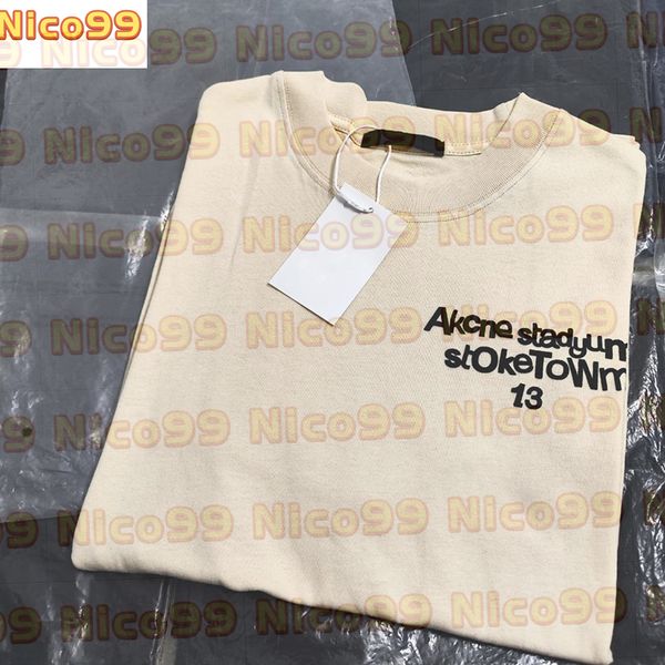 

swedish niche tide tee brand ac square graffiti smiley face foam letter print loose large size short sleeve t-shirt half, White;black