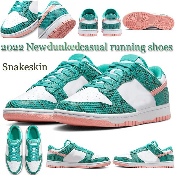 

snakeskin dunked low casual shoes men women black white sun club jogging walking sports