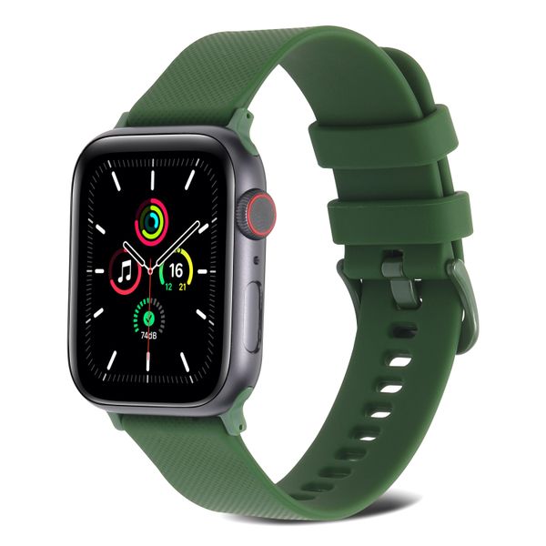i Uhrenarmbänder Herren für Apple Watch Ultra 49 mm Silikonarmband iwatch Serie 8 7 6 5 4 3 2 se 38 mm 40 mm 45 mm Universelles buntes Smartwatch-Armband Smartwatch Grün USA UK
