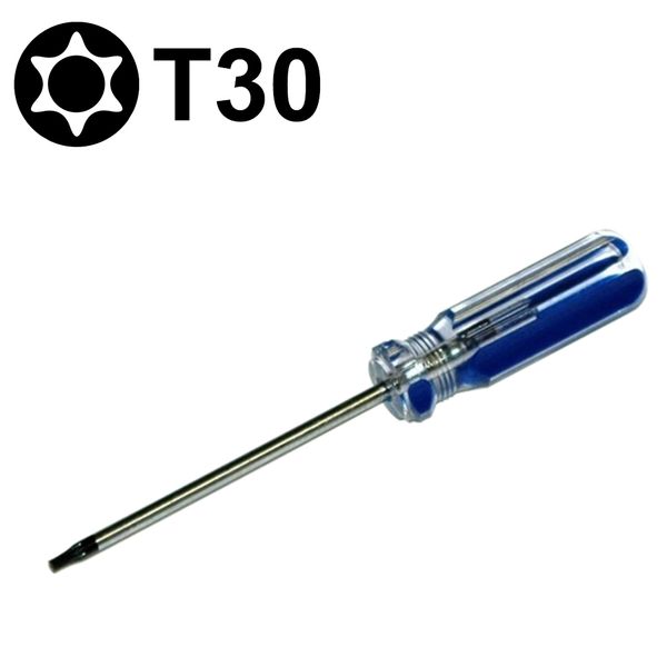 

torx t30 with hole screwdriver key blue pvc colorized bar handle screwdrivers repair tool wholesale 100pcs