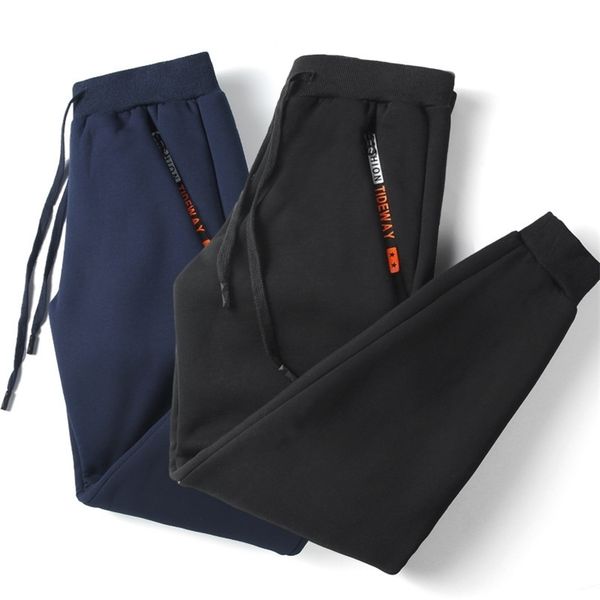 

men's cashmere thickened trousers winter lamb sweatpant for comfortable sports pants casual warm joggers 220330, Black