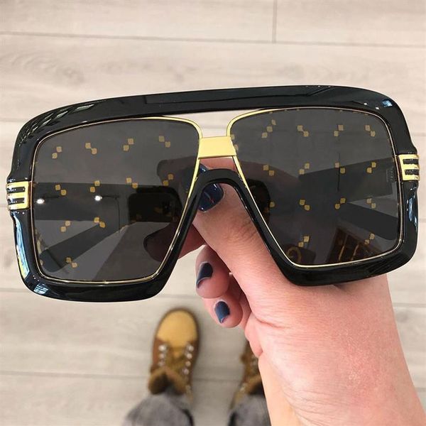 

sunglasses for men and women classic retro style big frame womens glasses 0900s lens with letter anti-ultraviolet design quali313b, White;black
