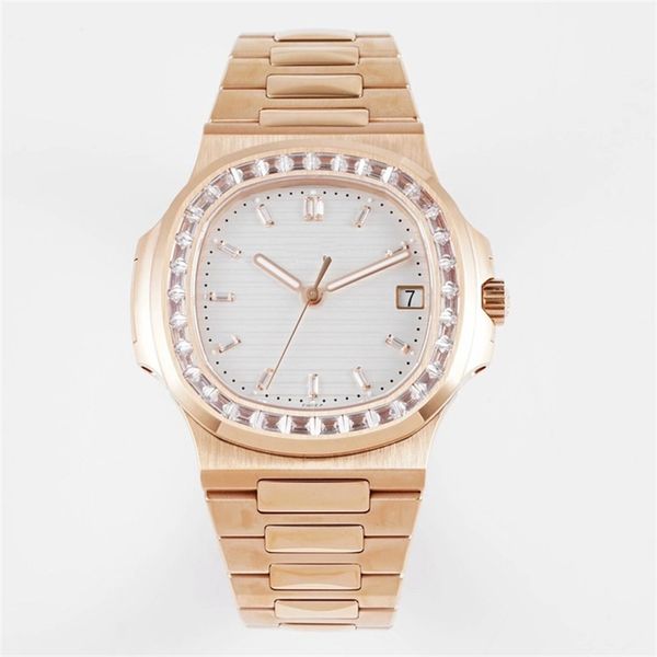 

ppf v4 montre de luxe diamond watch men watches 40mm original 324 automatic machine movement fine steel case wristwatches, Slivery;brown