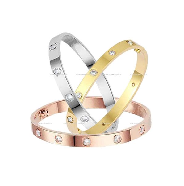 

love screw bracelet designer bracelets luxury jewelry women bangle classic 5.0 titanium steel alloy gold-plated craft colors gold/silver/ros, Black
