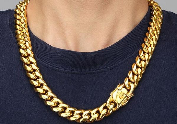 

mens heavy 10mm miami cuban link chain 14k plated gold finish necklace 26', Silver