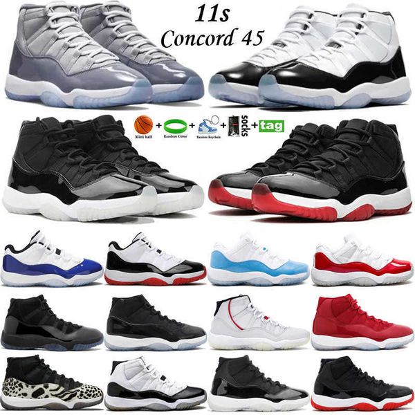 

2022 high jumpman 11 og 11s mens basketball shoes concord 45 cool grey cherry 25th anniversary university blue pure violet men retro