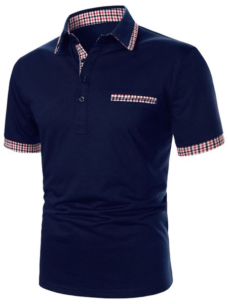 

men plaid print polo shirt x0po#, White;black
