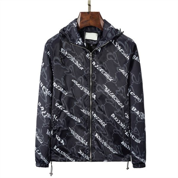 

2022 men's designer jacket stripe printed zipper fashion autumn winter men and women clothes coats 104, Black;brown