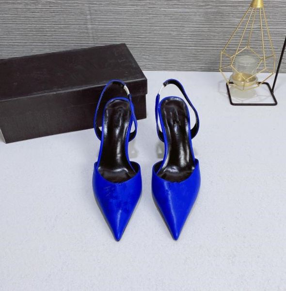 

women brand sandals designer candy-color patent-leather tip high heels, Black