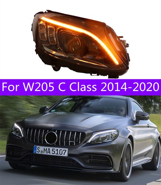 

headlights all led for benz w205 20 14-2021 c200 c260 c300 led daytime lights high beam fog lamp