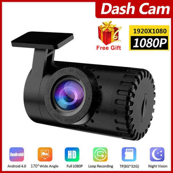 P HD USB CAR Video Camera Camera Dash Dash Cam Рекордер Android широкоугольный автомобиль Dashcam Hidden Car DVR камера J220601