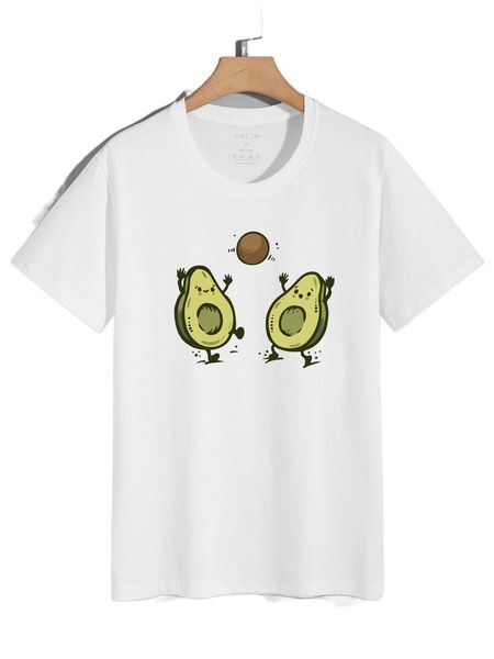 

men cartoon graphic tee n6f6#, White;black