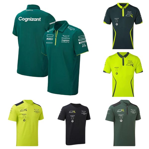 

locomotive Clothes F1 Racing Suit Polo Shirt Williams Lapel Short Sleeve T-shirt Polyester Quick-drying Can Be Ized, Champagne