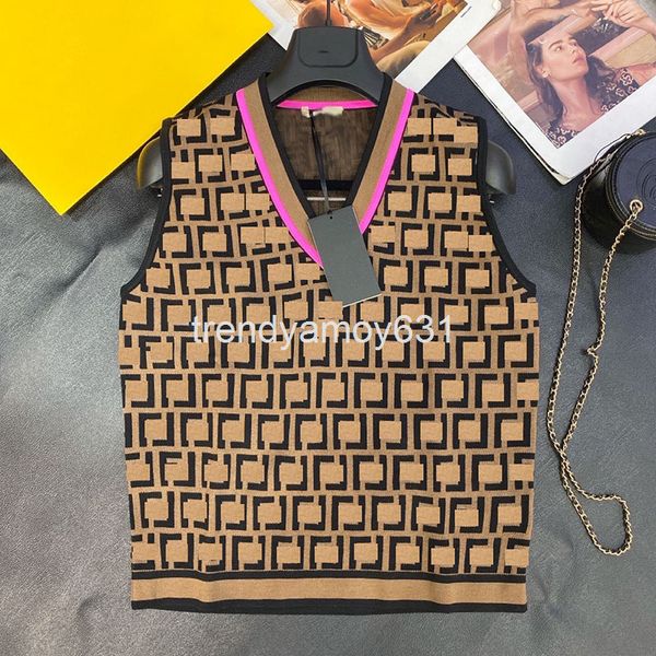 

women's tanks & camis trend v-neck sweater vest full of details contrast color department classic old pattern women, White