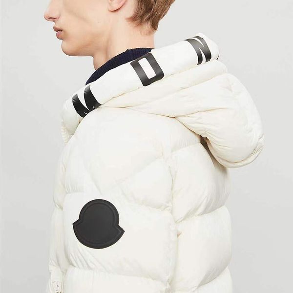 

winter down jacket men puffer jackets hooded thick coats mens women couples parka winters coat size, Black