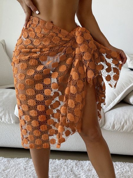 

tie front knitted cover up s7yk#, White;black