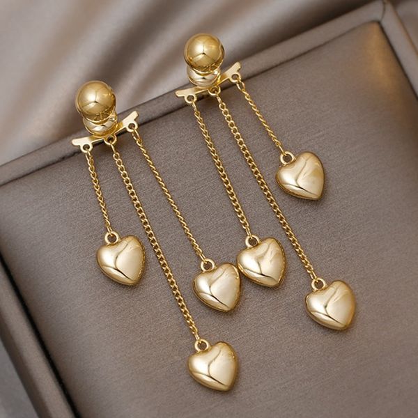 

new designed fashion women's tassel earring stud micro inlays diamonds zircon ladies anti allergy long earring luxurious jewelry, Golden;silver
