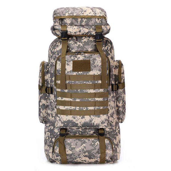 

80l waterproof molle camo tactical backpack military army hiking camping backpack travel rucksack outdoor sports climbing bag t220801