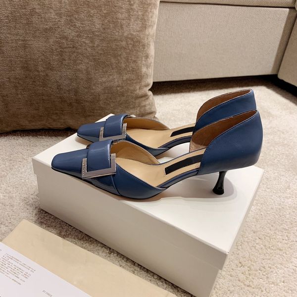 

women's sandals genuine leather latex sole luxury designer brand shoes high-heels for ladies dust bag size35-41, Black