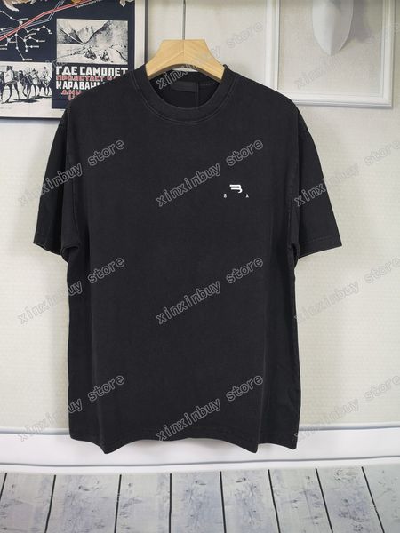 

22ss men women designers t shirts paris sport basketball letter embroidery cotton tee short sleeve crew neck streetwear xinxinbuy black xs, White;black