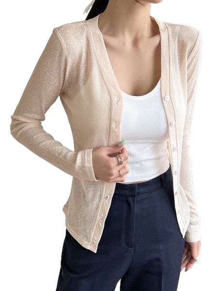 

dazy solid button up ribbed knit tee without camisole v5ig#, White