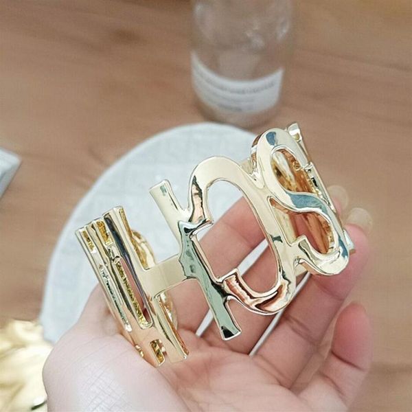 

european and american fashion big letter model exaggerated bracelet-style light female jewelry big bracelet open female jewelry fr294n, Golden;silver