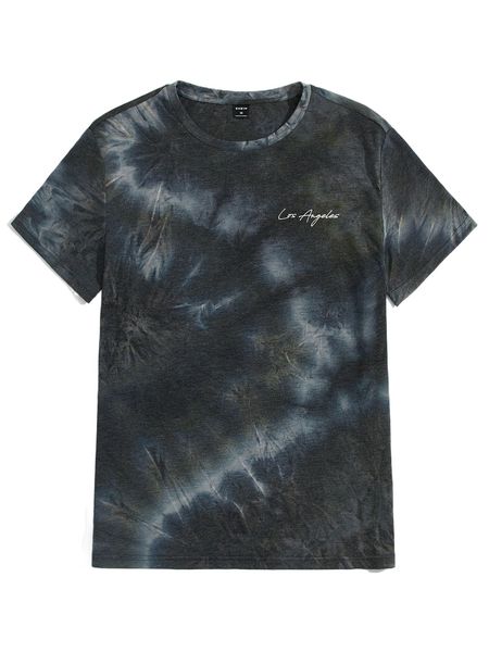 

men letter graphic tie dye tee a6gk#, White;black
