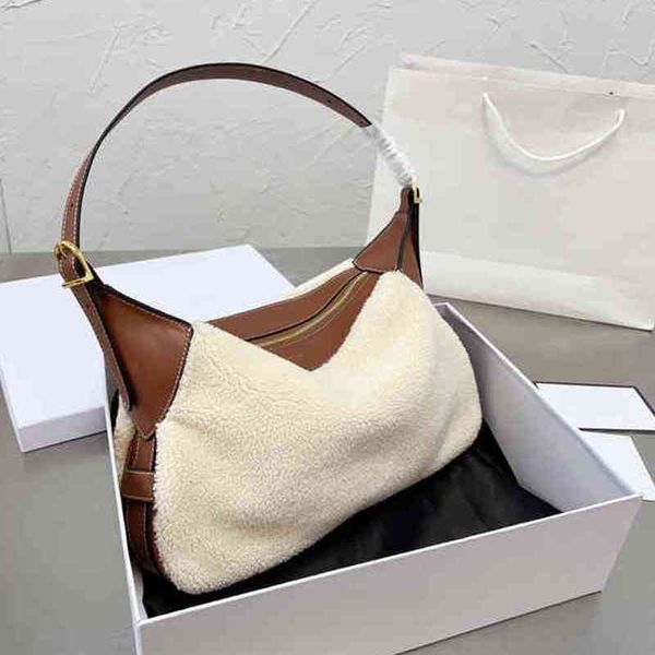

shoulder bags luxury brand women fluffy underarm bag designer clutch mobile phone handbags 211220