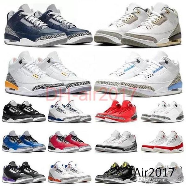 

2022 2022 men basketball shoes boots court purple black cement throw line fire red 3s mens trainer sports 36-46