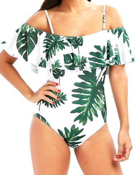 

2021 style women's one-piece printed bikini swimsuit