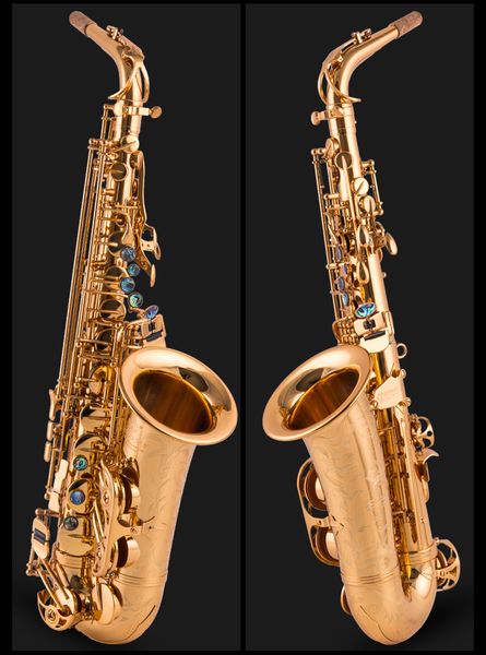 

professional brass alto saxophone naiputesi nas-900 eb electrophoresis gold alto sax abalone key with accessories carrying case