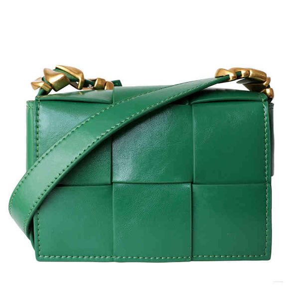 

2022 new women weaving crossbody bags genuine leather female mini square handbag fashion shoulder messenger bag 15 colors