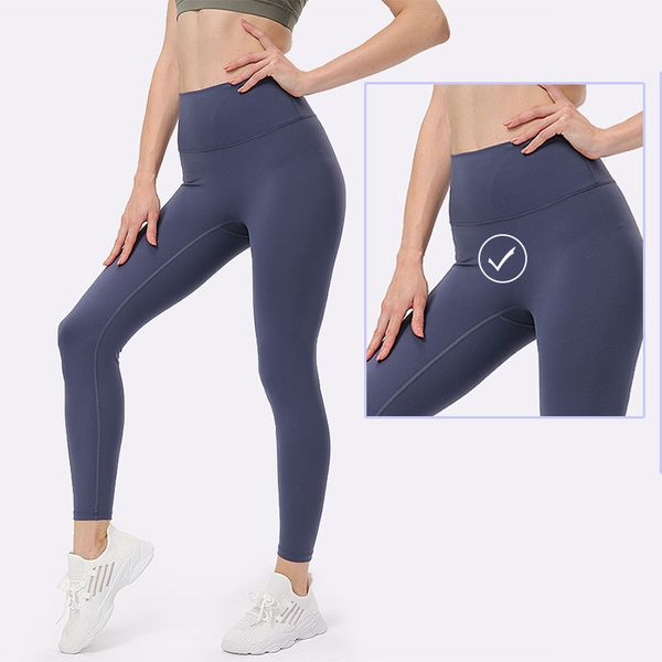 

yoga pants for women solid color high waist sports fitness clothes leggings high stretch no t-line double-sided brushed lady sport pant vela, White;red