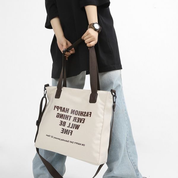 

designer bags canvas large capacity women's ins style small crowd tote spring summer letter versatile simple