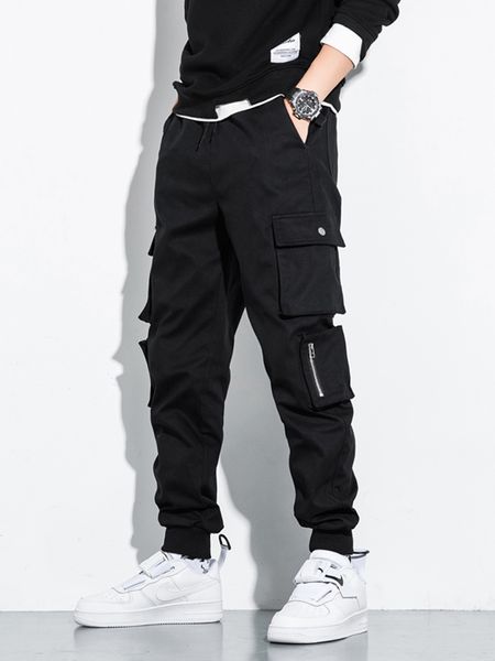 

designer spring summer multi-pockets cargo pants men streetwear plus size black joggers male casual cotton trousers 6xl 7xl 8x