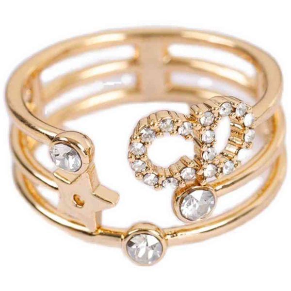 

three ring women's fashion simple star hand jewelry, Silver
