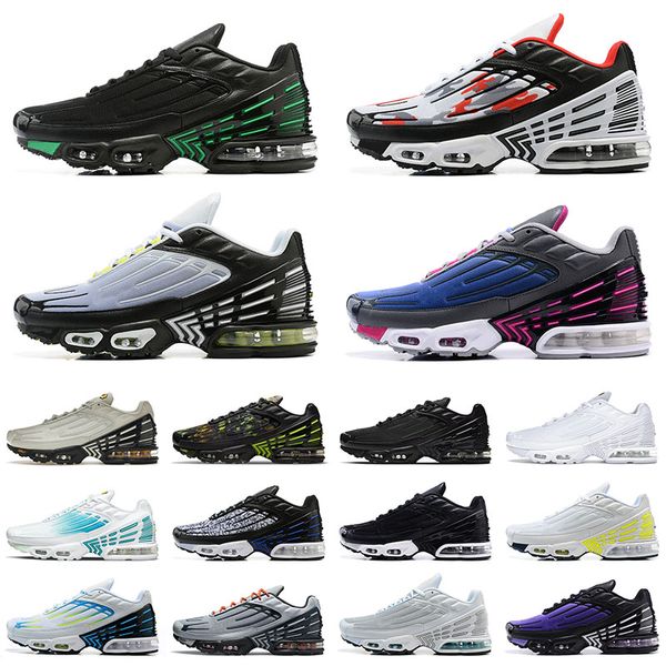 

tn plus 3 running shoes for men trainers women obsidian laser blue black white wolf grey graphy pack purple nebula multi crater sports sneak