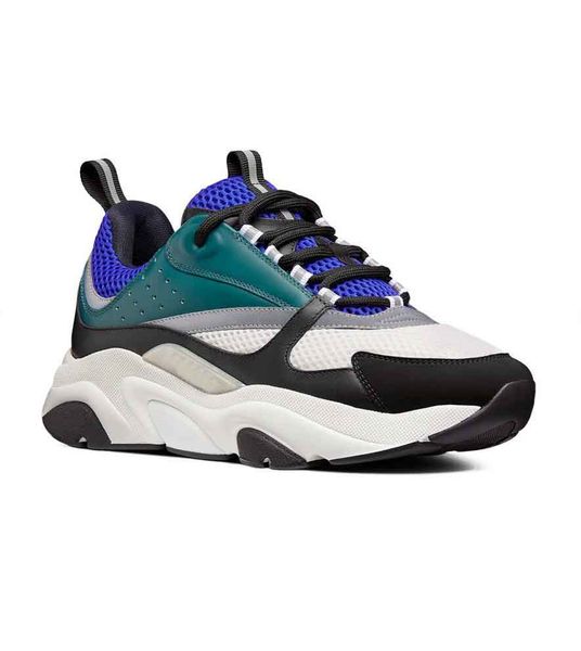 

super fashion b22 sneakers shoes chunky low-calfskin lesther causal reflective runner mesh-paneled sportswear outdoor trainers eu38-47, Black