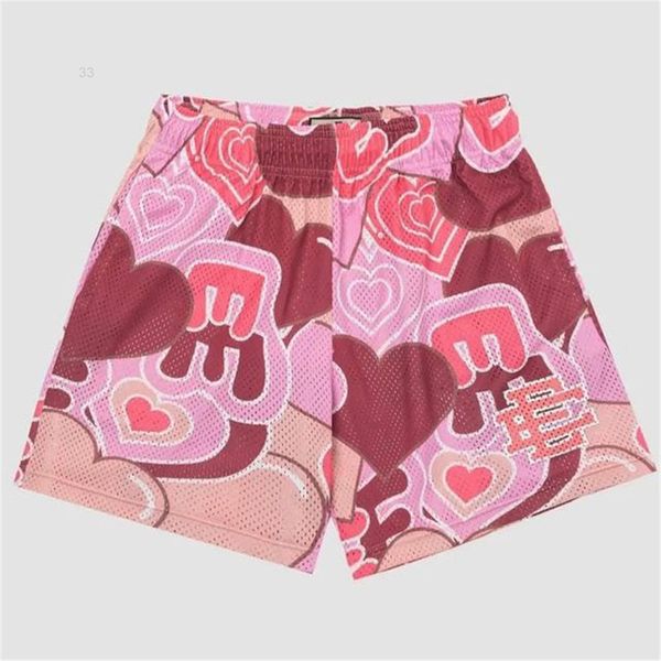 

811e eric emanuel ee new men's woman summer loose plus size shorts fitness training quick-drying jogging casual sports mesh, White;black