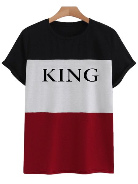 

men letter graphic colorblock tee c1ou#, White;black