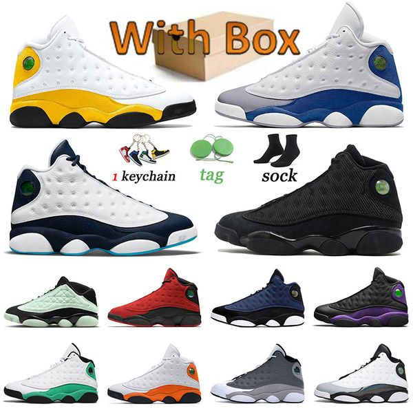 

aaa+ quality 13 13s del sol basketball shoes designer womens reverse bred mens trainers singles day french blue court purple red flint sport