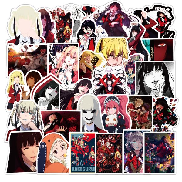 

50pcs cartoon the abyss of gambling anime stickers for lapluggage skateboard motorcycle scrapbook decals diy waterproof toys snowboard