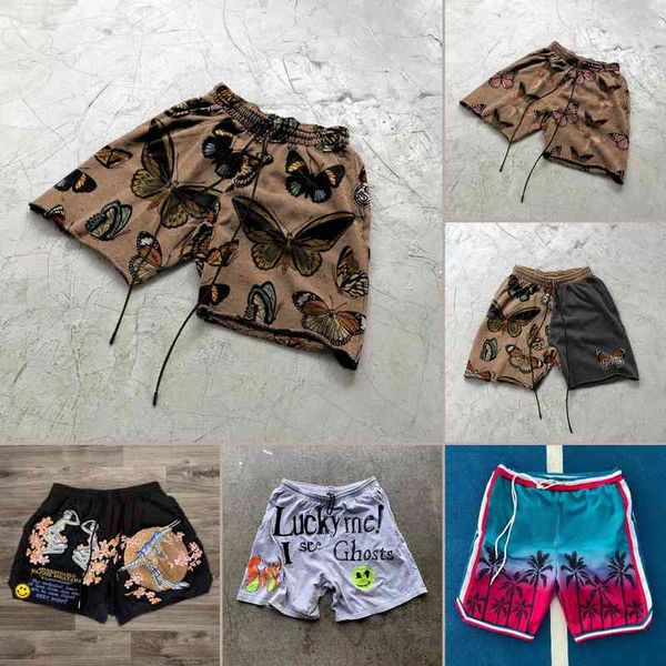 

men's shorts []cropped pants large color block printed casual sports, White;black