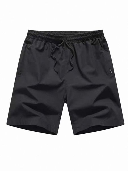 

men letter patched drawstring waist shorts w0r4#, White;black