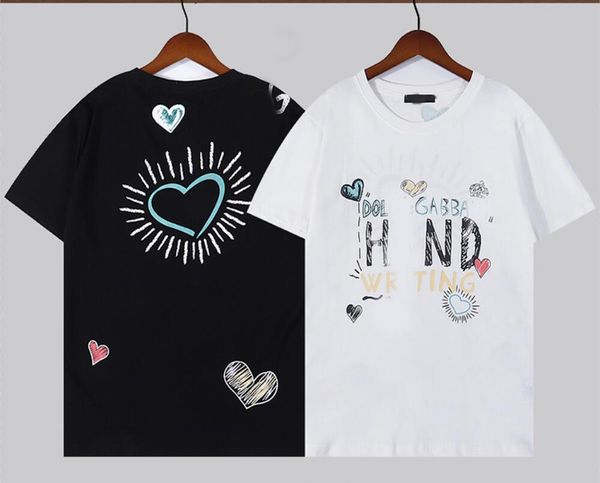 

designer 1luxury men's t-shirts dress shirt summer men's and women's with monogrammed casual fashion streetwear multiple colo, White;black