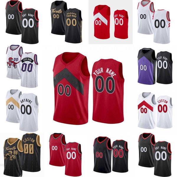 

75th basketball jerseys custom mens youth toronto''raptors''1 goran dragic 22 malachi flynn 11 justin champagnie 45 dala, Black;red