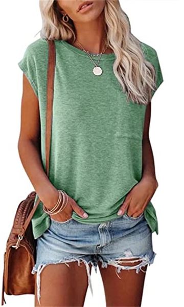 

& tees women's tunic solid light basic loose tee bat sleeve casual tee with pocket, White